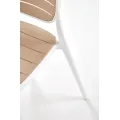 Zahradní židle KATTI bílá/hnědá