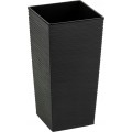 Sada 3 ks květináčů Porto Riflo 57x29,5/46x24,7/36,6x18,9 cm černá