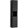 Koupelnová sestava Nova Black se skříňkami a umyvadly 140 cm černá/dub evoke