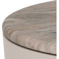 Konferenční stolek Cangas 45 cm béžový mat/hnědý mramor lesk