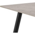 Jídelní stůl Wicklow 140 cm šedý mramor/černý