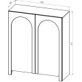 Komoda Arco 100 cm černá II