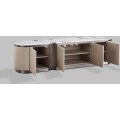 TV stolek Stilig ST916B 200 cm mramor/krémový/zlatý
