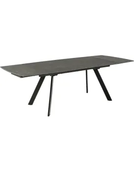 Jídelní keramický rozkládací stůl Blackburn 160/240 cm černý