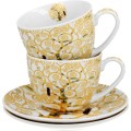 Sada 2 ks porcelánových hrnků  Klimt Ecru Tree Of Life 250 ml ecru/vícebarevná