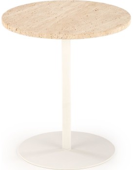 Konferenční stolek Traverso 35 cm travertin/bílý