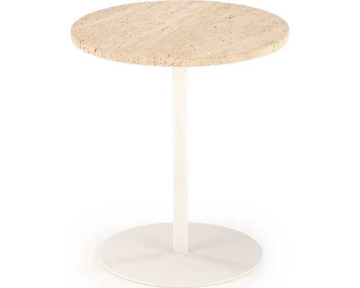 Konferenční stolek Traverso 35 cm travertin/bílý