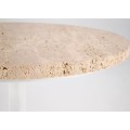 Konferenční stolek Traverso 35 cm travertin/bílý