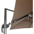 Zahradní slunečník Houseland Vexon s LED osvětlením 300x300 cm světle hnědý