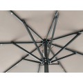 Zahradní slunečník Houseland Luna s LED osvětlením 270 cm tmavě hnědý