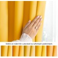 Závěs Carli s designovými poutky 140x250 cm hořčicový