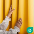 Závěs Carli s designovými poutky 140x250 cm hořčicový