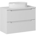 Závěsná skříňka pod umyvadlo Nova White I s deskou 80 cm bílá