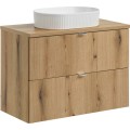 Závěsná skříňka pod umyvadlo Nova Oak I s deskou 80 cm dub coast evoke