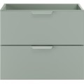 Závěsná skříňka pod umyvadlo Aster Ovalia s deskou 120 cm dub cremona/zelená