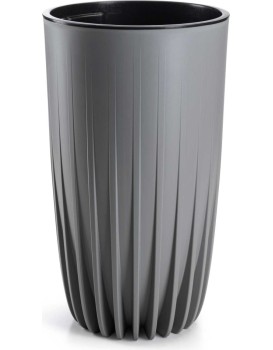 Květináč STRIPPED ECO II 30 cm šedý