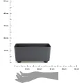 Truhlík s nožičkami Salvia 28,5x17 cm antracit