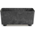 Truhlík s nožičkami Salvia 28,5x17 cm černý beton