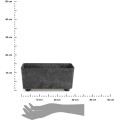 Truhlík s nožičkami Salvia 28,5x17 cm černý beton