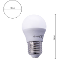LED žárovka Pilo G45 teplá bílá