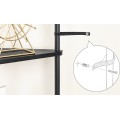 Rohový regál Vasagle Ebbi 30 cm černý