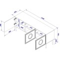 Televizní stolek Palazzo 150 cm černý/dub craft