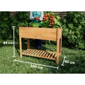 Vyvýšený záhon Raidy 100 cm z akáciového dřeva hnědý