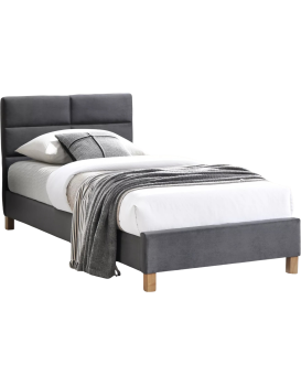 Jednolůžková čalouněná postel Sierra 90x200 Velvet 150 šedá