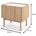 Noční stolek Boho La 50 cm dub riviéra/bílý mramor