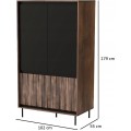 Šatní skříň Swing 102 cm ořech/černá