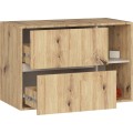 Závěsná skříňka pod umyvadlo VAMI 90 cm dub artisan/kašmírová
