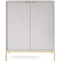 Komoda Nova 104 cm šedá/zlatá