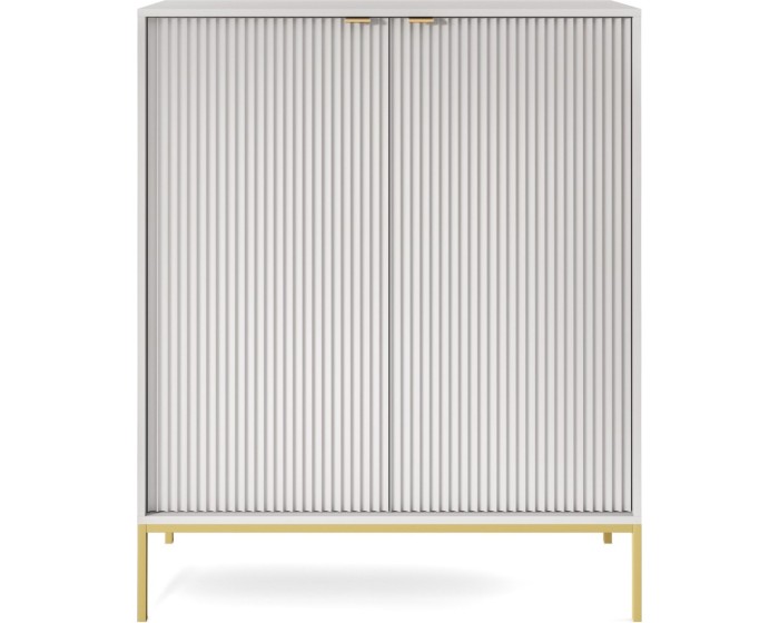 Komoda Nova 104 cm šedá/zlatá