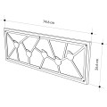 Nástěnný věšák Houseland Trace dub safírový/černý