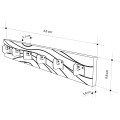 Nástěnný věšák Houseland FLOW 63 cm bílo-černý