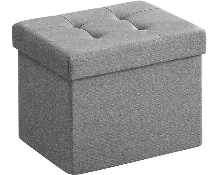 Taburet Jensen 41 cm s úložným prostorem šedý