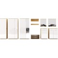 Zrcadlo Asti 80x80 cm dub Craft zlatý