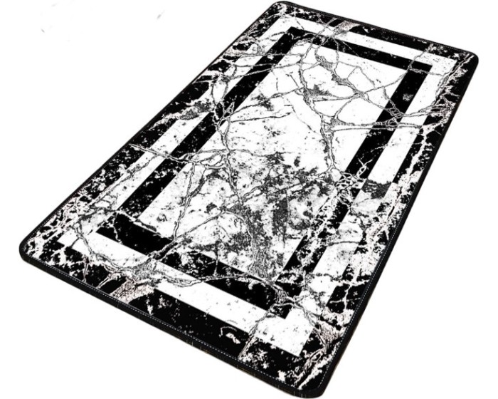 Koupelnová předložka Marmor 80x100 černá
