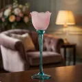 Svícen Julietta 19 cm modrý/růžový