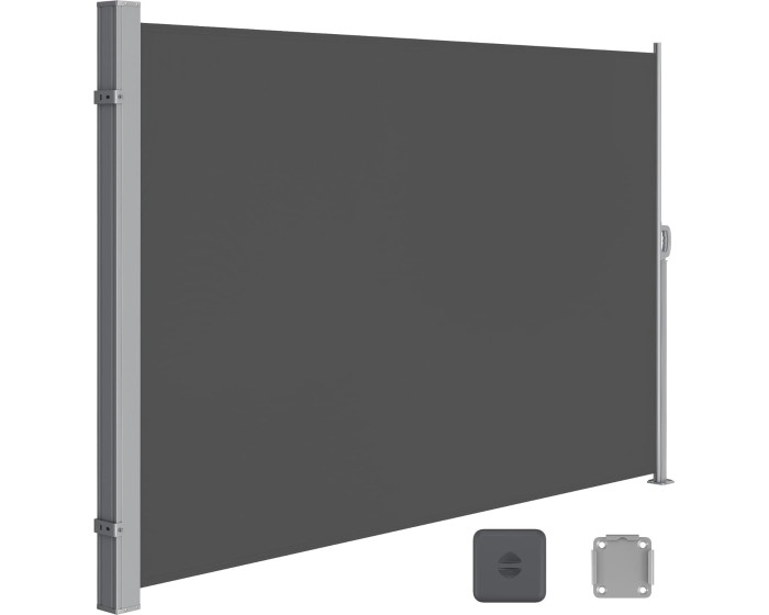 Boční markýza DELL 160x350 cm tmavě šedá