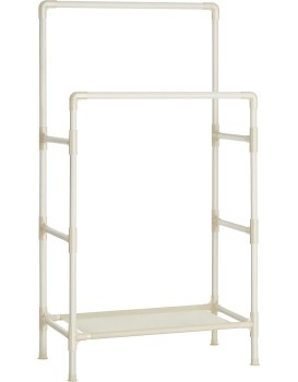 Dvojitý šatní věšák Lucaro 157 cm bílý
