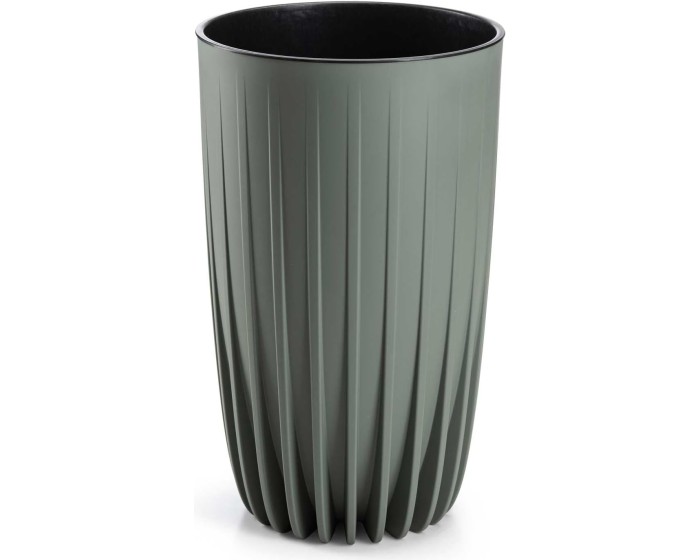 Květináč STRIPPED ECO III 25 cm šedo-zelený