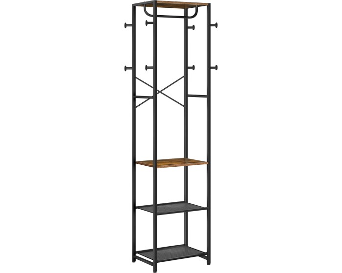 Předsíňový věšák Vasagle Menry 181 cm černý/hnědý