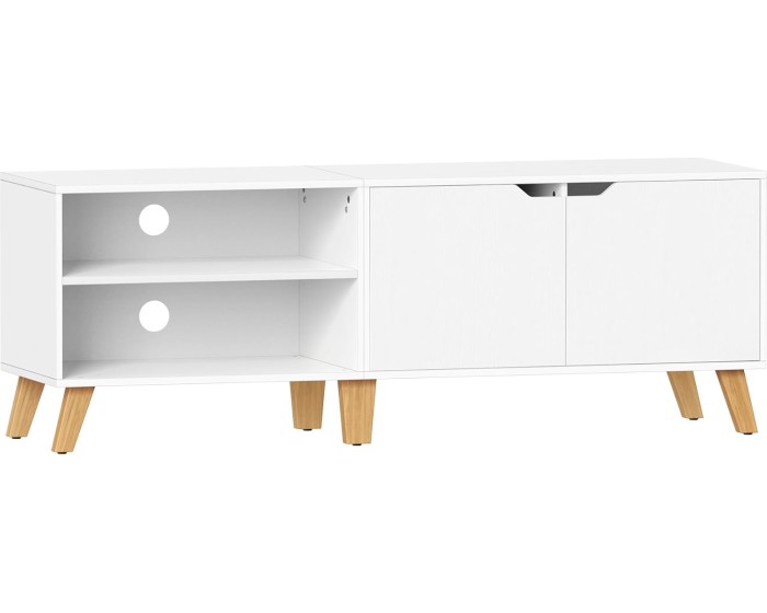 TV stolek Vasagle Indigo bílý