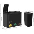 Koš na tříděný odpad Galipa 3x15 l černý