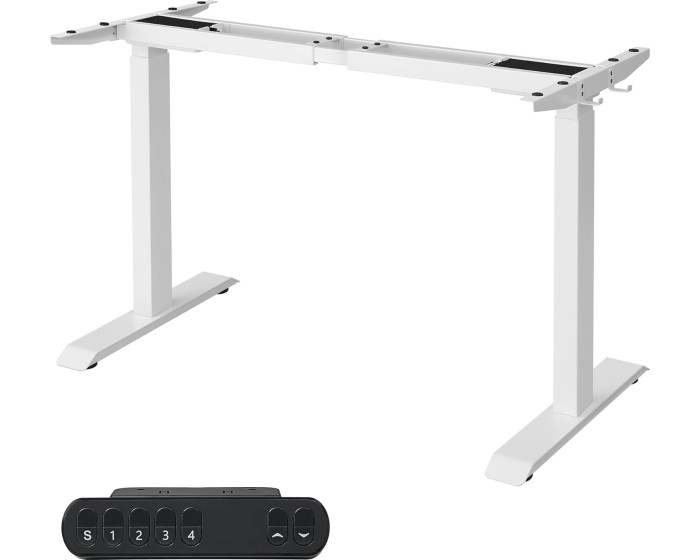 Elektrický nastavitelný rám stolu Protective bílý