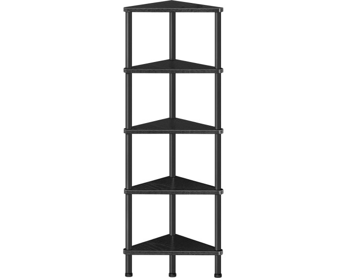 Rohový regál Vasagle Ebbi 30 cm černý