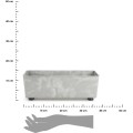 Truhlík s nožičkami Salvia 37,5x17 cm šedý beton