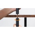 Kuchyňský regál Vasagle Filo 60 cm s vestavěnými zásuvkami černý/hnědý
