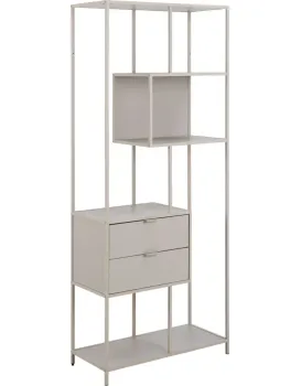 Knihovna SEAFORD II 185 cm šedá